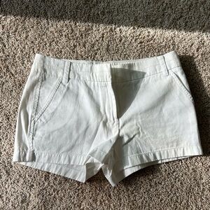 J Crew chino white shorts. Size 4. Never worn.